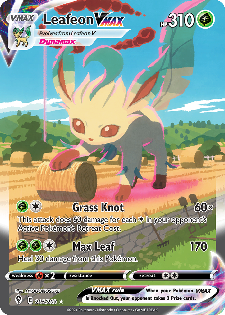 Leafeon VMAX (Alt Art) - Evolving Skies #205 (PSA 10 Gem Mint)