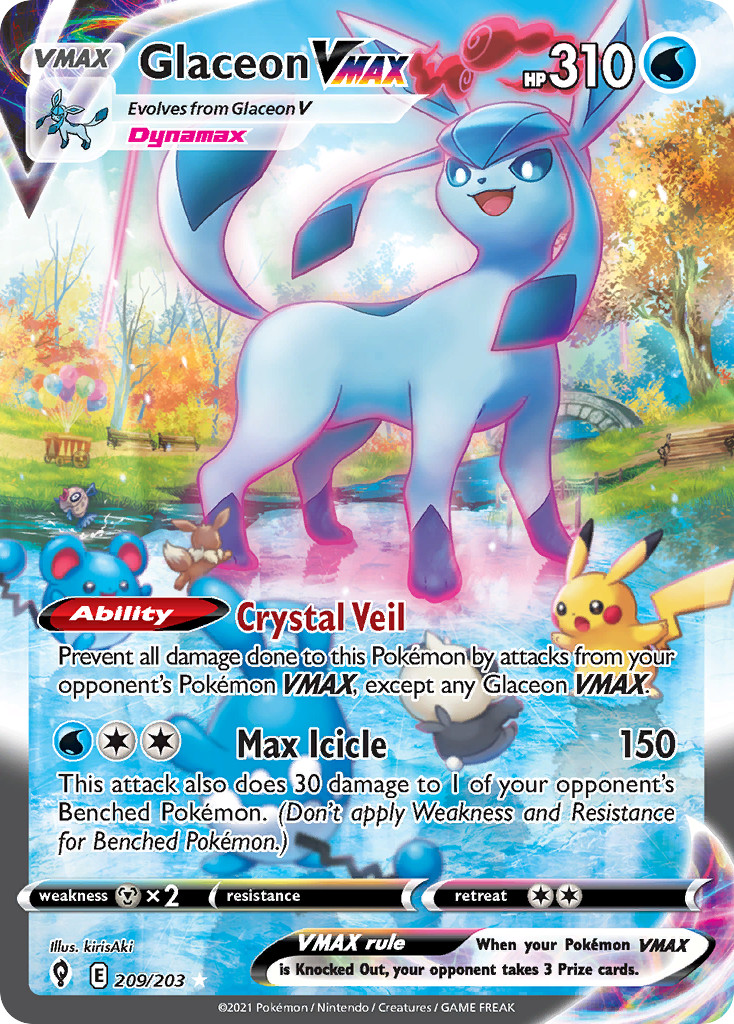 Glaceon VMAX (Alt Art) - Evolving Skies #209 (PSA 9 Mint)