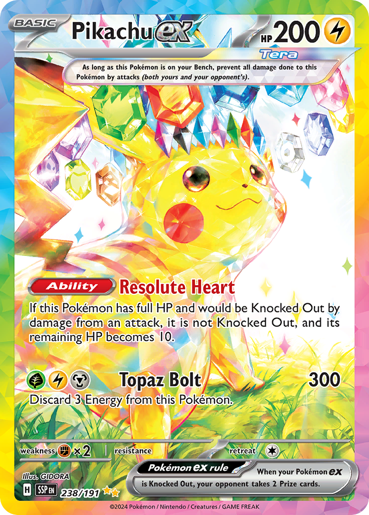 Pikachu ex (SIR) - Surging Sparks #238