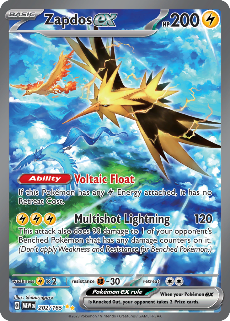 Pokémon 151 Zapdos ex Collection