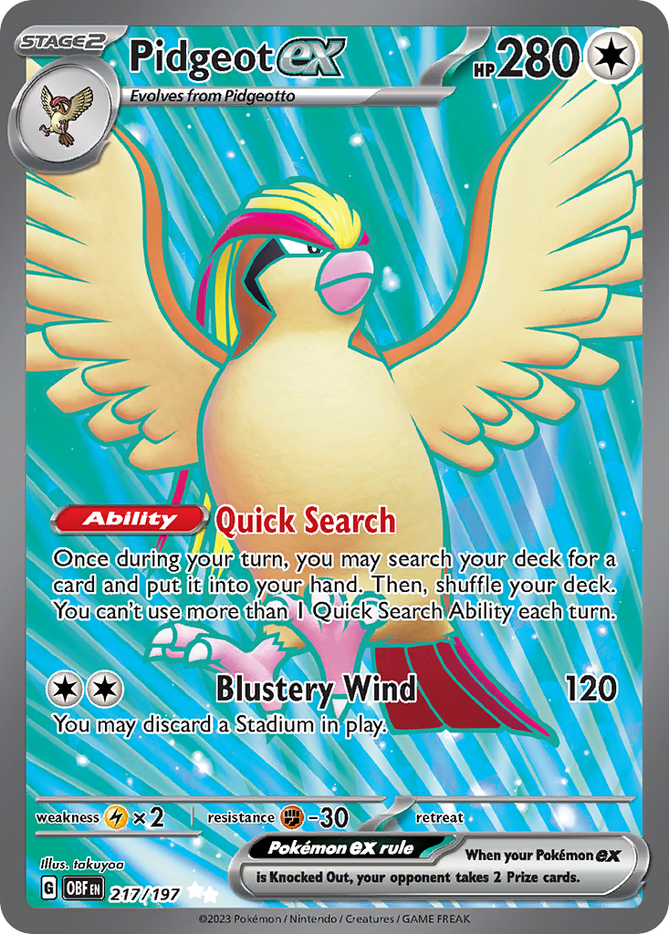 Pidgeot ex - Obsidian Flames #217