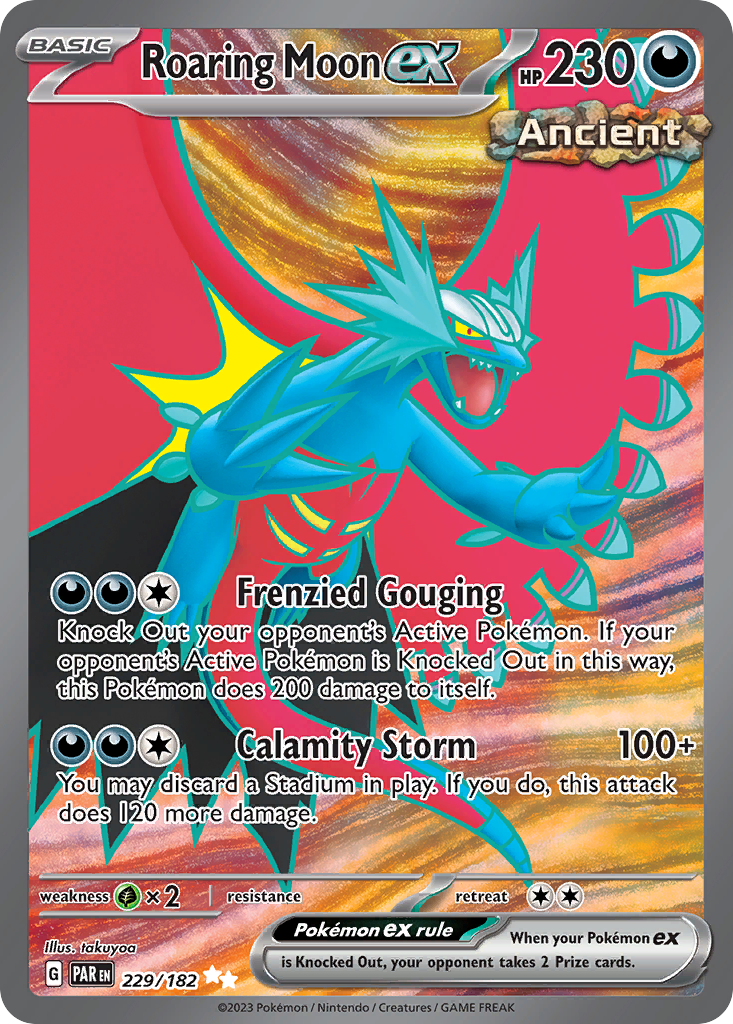 Roaring Moon ex - Paradox Rift #229 (PSA 8 NM-Mint)