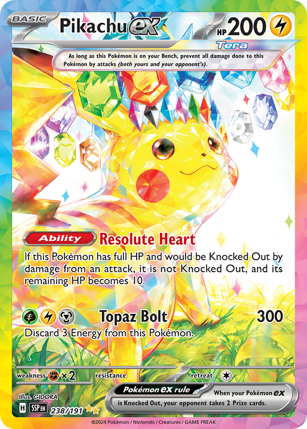 Pikachu ex (SIR) - Surging Sparks #238 - PikaStore